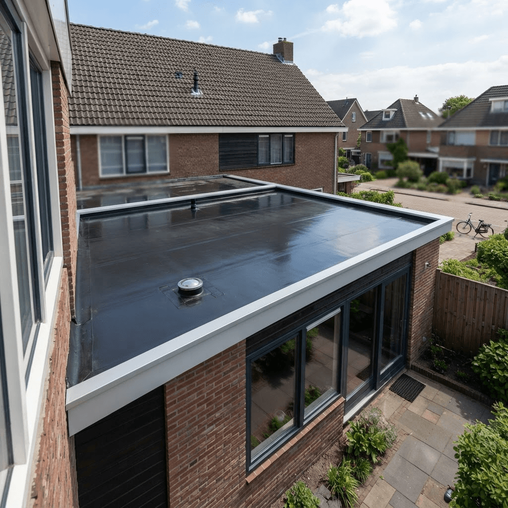 Plat dak vernieuwd – Hedel